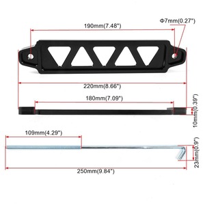 Aluminum Alloy Battery Mounting Bracket Triangular 5-Hole With <b>Hooks</b> And Silicone Pads For <b>Car</b> Modification - Product Image 2