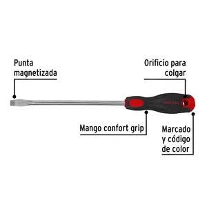 Master 96 pezzi cacciavite a testa piatta 3/8 'x 8' impugnatura Comfort, Pretul - Product Image 2