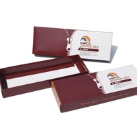Boîtes à tiroirs à base rigide en matériaux recyclés écologiques pour l'emballage de kits de couture avec fermeture éclair, impression offset et logo personnalisé