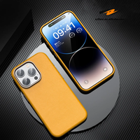 Boutons de caméra de placage en cuir de qualité supérieure étuis à couverture complète pour iPhone 16 Pro 15 14 13 Pro Max étanche Anti-chute nouvelles couvertures