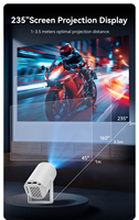 Projecteur LCD Mini JUNUO TURN1 en Gros, Android 14, Wi-Fi, 200 Lumens, 720P, 4K, Home Cinéma à Courte Portée, Haut-parleurs Intégrés, Portable