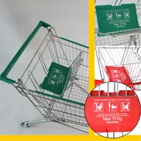 2020 Hot Sell 4 Wheels Metal Shopping Cart Trolly at Factory Price