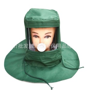 Casque de sablage anti-poussière avec visière transparente en PC et valve de ventilation pour la peinture industrielle et la protection contre la poussière - Product Image 4