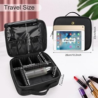 Ensemble de maquillage de haute qualité, style élégant pour femme, boîte de rangement complète pour cosmétiques, fermeture éclair tendance, étui à accessoires