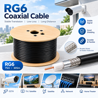 Câble coaxial RG6 50 ohms haute puissance pour antenne RF avec connecteur N, fabricant OEM personnalisé
