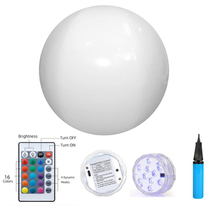 <span class=keywords><strong>Ballon</strong></span> d'<span class=keywords><strong>eau</strong></span> en PVC Offre Spéciale avec lumières LED télécommande lumineuse <span class=keywords><strong>ballon</strong></span> de plage gonflable été jouets de natation en plein air - Product Image 5
