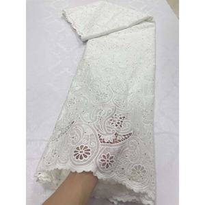 Bonne vente cordon dentelle avec mousseline de soie et strass Guipure dentelle tissu <span class=keywords><strong>Aso</strong></span> <span class=keywords><strong>Oke</strong></span> conceptions pour les femmes nigérianes fête porter - Product Image 5