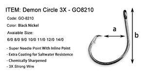 <span class=keywords><strong>Hamecon</strong></span> Circle Hook 6/0 en acier à haute teneur en carbone 3 + 7 14/0-110 #, crochet circulaire en ligne 8210 Non décalé, nouveauté - Product Image 4