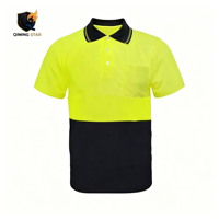 Polo réfléchissant respirant en tissu œil-de-perdrix pour l'été, vêtement de travail réfléchissant à manches courtes, combinaison de sécurité réfléchissante haute visibilité
