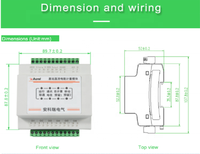Compteur d'énergie CC à 6 canaux Acrel AMC16-DETT RS485 Modbus RTU pour télécommunications/station de base