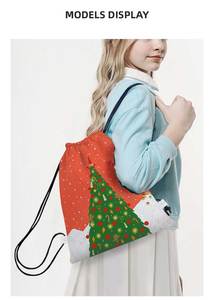 Sac à cordon unisexe tendance pour anniversaire avec poche intérieure pour le football - Polyester imperméable Italie & Jamaïque - Product Image 6