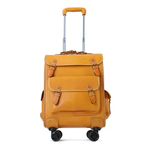 时尚行李豪华复古手提箱真皮定制设计师手提箱