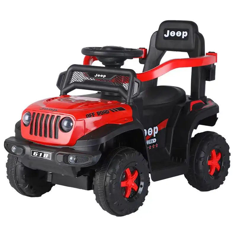 Jeep électrique à 4 roues alimentée par batterie 12V pour bébé, voiture télécommandée pour enfants, voiture jouet électrique pour enfants, jeep