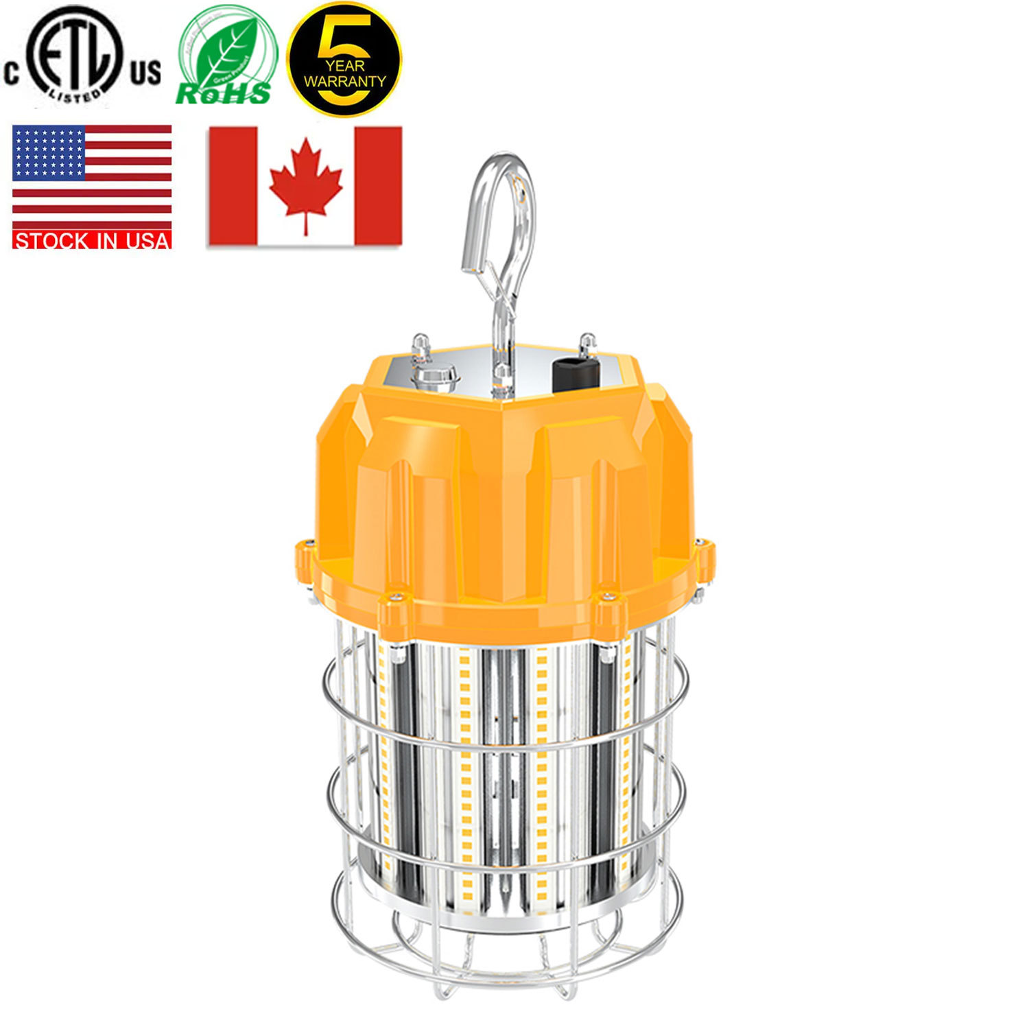 80W 100W 150W Portable Site Construction Lighting LED Industrial Job Lamp Lighting AC Powered Temporary Work Light With US PLUG