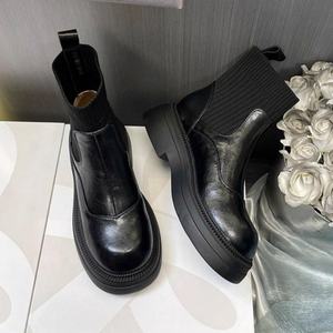 รองเท้าบูทหนังบัลมาโรลสำหรับผู้ชาย ผิวสัมผัสขัดด้วยมือ สไตล์ชุดทำงานผ้าฝ้ายแบบอามิช รองเท้าบูทแบบพิเศษ - Product Image 4