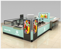 Kiosque de boulangerie de l'île de vente moderne avec image Kiosques de boissons alimentaires de centre commercial avec cabine alimentaire à LED