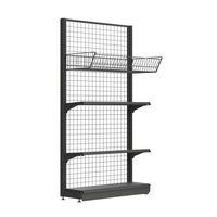 Étagère multicouches personnalisée avec panier métallique présentoir de boulangerie présentoir de magasin de détail présentoir de snacks revêtement en poudre WU-30
