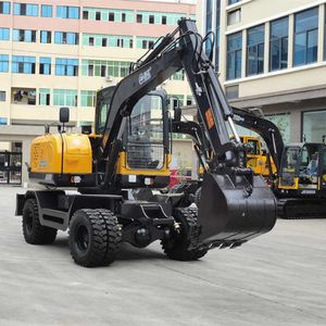 Nuovo mini escavatore 6 ton ruota escavatore ruote scavatrice pneumatico escavatore macchina - Product Image 3