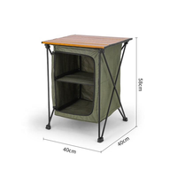 Armoire de rangement pour le camping, table de cuisson extérieure avec organisateur de rangement, stations de rangement pour le camping et les pique-niques