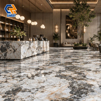 Azulejos de Porcelana de 600x1200mm con Textura de Imitación de Piedra, Modernos, Brillantes, Antideslizantes, Antibacterianos, para Uso en Interiores y Exteriores del Hogar, 1 Año de Garantía