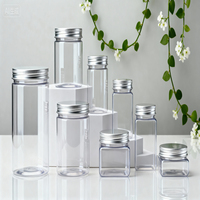 Bouteilles et canettes carrées en PET OEM avec bouchon à vis, transparentes de haute qualité pour boissons énergisantes