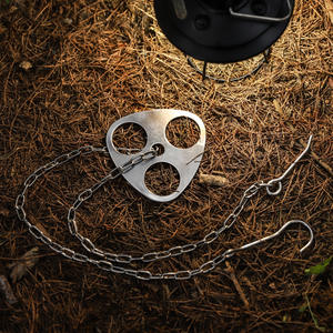 Support triangulaire portable en acier inoxydable pour réchaud de camping, support de cuisine d'extérieur, finition polie - Product Image 4