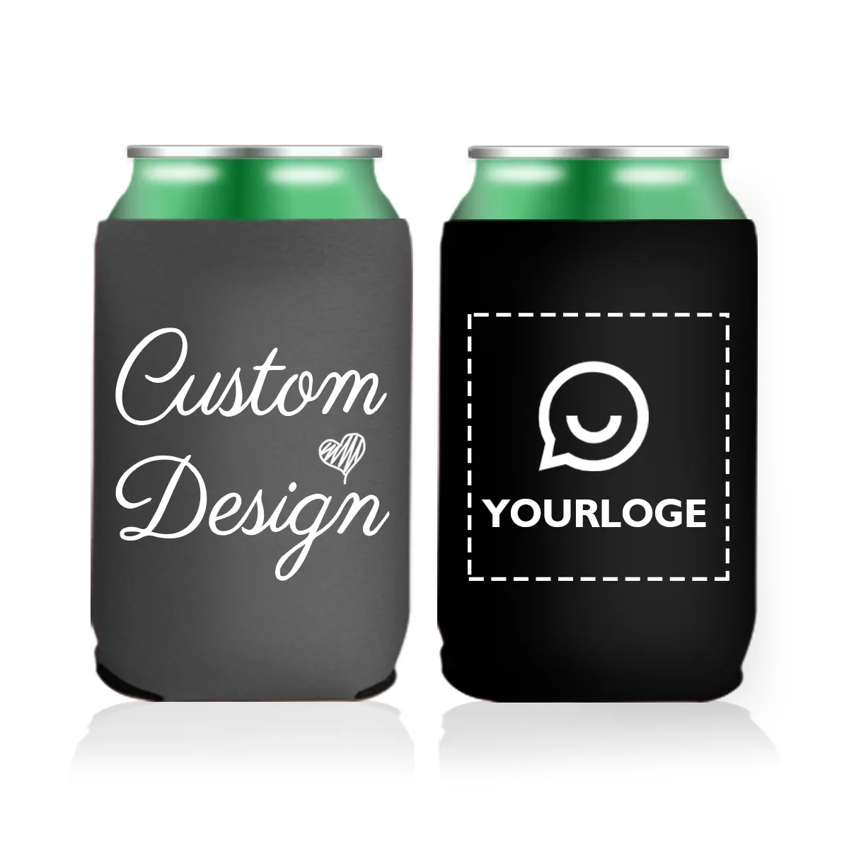 Personalizado Neoprene Stubby Holder Beer Can Cover com logotipo personalizado Sublimação personalizada Custom Can Cooler