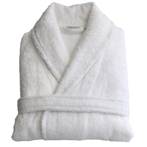 Factory Fleece Women's Robe 100% Cotton Bathrobe Soft Shower Sleepwear Knee Length Hooded Long Sleeves Luxury Lounge