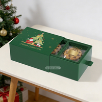 Emballage en carton personnalisé pour biscuits de Noël 2026, boîte en papier personnalisée avec ruban