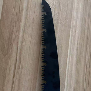 Scie pliante à lame en acier allié, outil de jardinage portable pour le travail du bois, outil de taille d'arbres, manche noir et blanc - Product Image 2