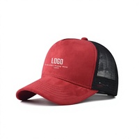 Nueva Gorra de Béisbol de 6 Paneles Ajustable de Malla y Gamuza con Forro Polar, Logotipo Personalizado, Protección Solar para Verano, Transpirable, con Contraste de Color