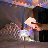 Lampe de bureau sans fil LED, lampe de chevet, 3 températures de couleur, 16 variations de couleur, à intensité variable, veilleuse Aurora, lampe de chambre