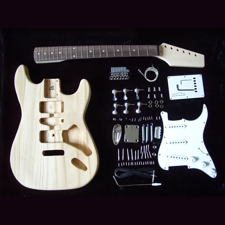Kit Gitar TL DIY Rangka Paddle Body Kayu Tung Rakitan Leher Gitar Listrik untuk Bangunan Gitar Listrik