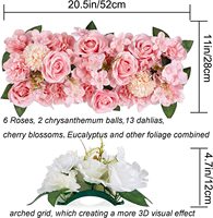 Lot de 2 fleurs artificielles en soie pour arche de mariage, centres de table et décorations de toile de fond de mariage