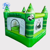 Château rebondissant gonflable de panda de dessin animé personnalisé en usine, toboggan gonflable pour enfants, château de trampoline pour enfants