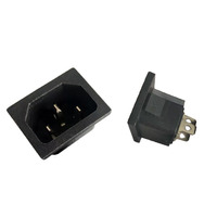 Entrée de l'appareil C14 prise de courant alternatif pour prise encliquetable connecteur 3 voies prise mâle 15A 125V 250V prise ca industrielle