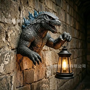 Lámpara Solar de Pared Godzilla con Forma de Animal, LED para Exteriores, Ángulo de Haz de 20 Grados, Vida Útil de 50000 Horas - Product Image 1