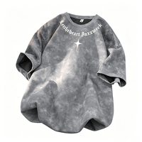 T-shirt d'été ample en coton mélangé 3XL style hip-hop tie-dye à manches courtes pour femme, coupe jeune