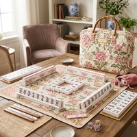 Ensemble de Mahjong sur le thème de la plage, 160 tuiles, 4 couches, acrylique, NMJL Standard, palmier tropical, boutique, cadeau de luxe