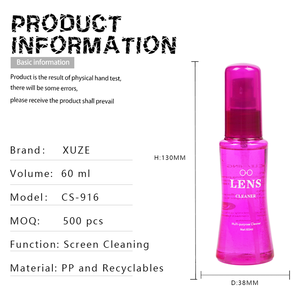 Spray de nettoyage de <span class=keywords><strong>lunettes</strong></span> coloré avec logo personnalisé Kit PP Nettoyeur de lentille d'écran numérique Dispositif de recyclage <span class=keywords><strong>pour</strong></span> produits d'entretien de <span class=keywords><strong>lunettes</strong></span> - Product Image 2
