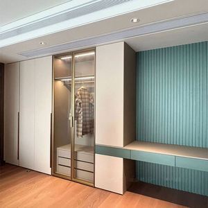 Meubles de chambre à coucher en bois, armoire de luxe, armoire coulissante en verre - Product Image 3