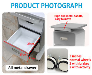 Chariot de salon moderne à 4 roues en métal robuste, prix d'usine, avec machine à cavitation pour spa, hôpital, esthétique - Product Image 4