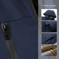 Veste d'hiver pour homme de haute qualité, personnalisée avec logo, coupe-vent, imperméable, en tissu softshell matelassé, chaude, épaisse, à capuche