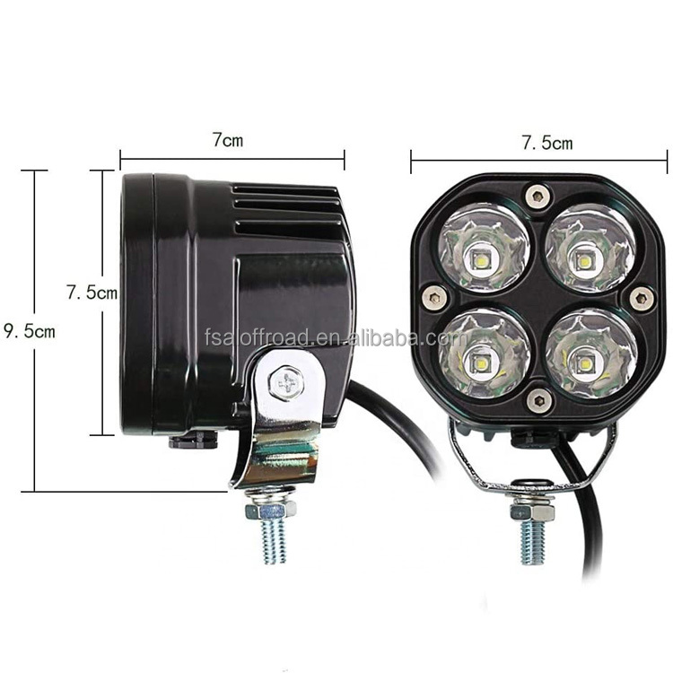 White LED Off-Road Driving Light 3 Inch 40W Super Bright Waterproof Work Light Off-Road 4X4 Car