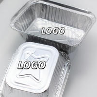 10, 20 ou 50 pièces – Barquettes alimentaires jetables en aluminium de qualité alimentaire, rectangulaires, avec couvercles