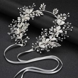 Serre-tête de mariée artisanal en feuille d'or, flexible, avec perles, style bohème, orné de cristaux floraux, pour mariées, demoiselles d'honneur et soirées de bal - Product Image 3