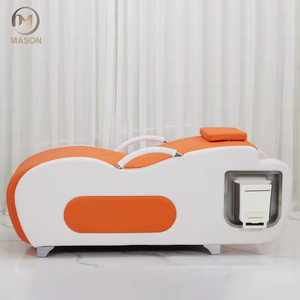 Lit de massage moderne Hicomed à courbe en S réglable pour spa, salon, salon - Trou pour le visage, 2 boîtes de rangement, cuir PU, éponge haute densité - Product Image 5