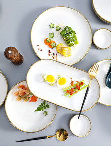 Nordic bleu marine noir Crokery Fine Bone China Vaisselle Porcelaine Céramique Assiettes Vaisselle Dîner Ensemble - Product Image 4