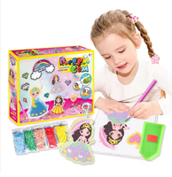 Kits de peinture au diamant DIY pour enfants, vente chaude 2025, mignons, accessoires de mosaïque, outils et autocollants pour garçons et filles