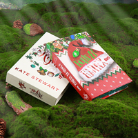 Cetak Buku Sampul Keras Natal Kustom dengan Tepi Berlapis, Kotak Hadiah Slipcase, Edisi Khusus Novel Produsen dengan Dust Jacket